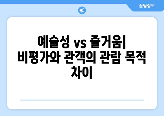 영화 리뷰: 비평가와 관객의 시각 차이